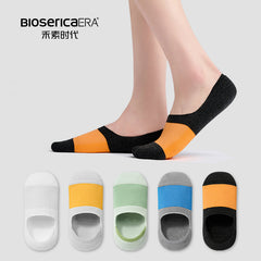 Bioserica Era custom design Summer socks Organic combed cotton Towel bottom no show socks antiodor socks