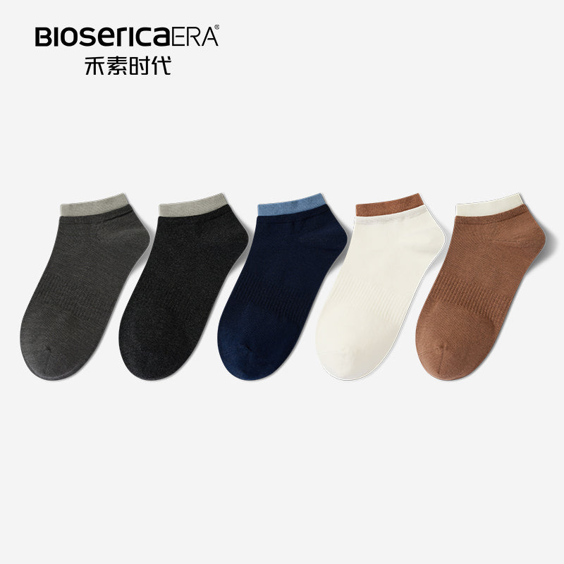 Bioserica Classic men Cotton socks deodorant sport low cut socks Unisex breathable socks custom